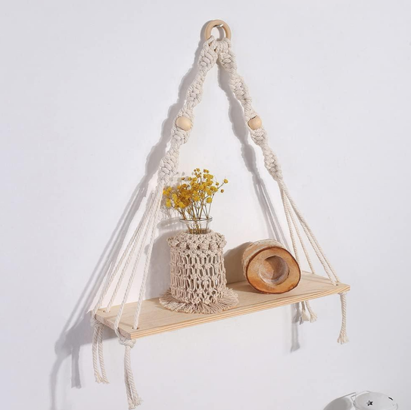 Handwoven Cotton Rope Tapestry Shelf